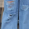 Wideleg Rigido Rotos Azul Claro